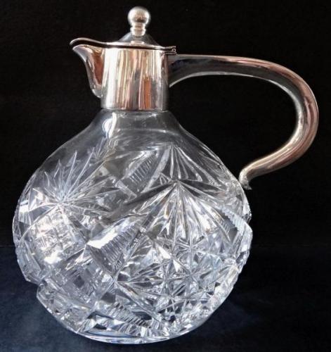 Cut glass jug with silver - Theodor Müller, Weimar Cut glass jug with silver - Theodor Müller, Weimar