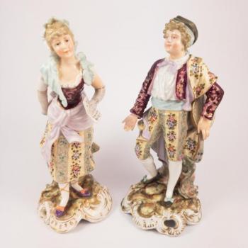 Pair of Porcelain Stutues - Volkstedt - Rudolstadt - 1890 Pair of Porcelain Stutues - Volkstedt - Rudolstadt - 1890