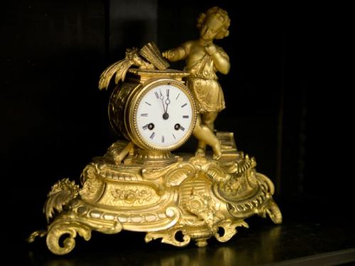 Mantel Clock - bronze, enamel - MEDAILLE D´ARGENT JAPY FILS 1844, 1849 - 1849 Mantel Clock - bronze, enamel - MEDAILLE D´ARGENT JAPY FILS 1844, 1849 - 1849