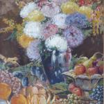 Zdenek Nemastil - Still life with flowers, fruit a Zdenek Nemastil - Still life with flowers, fruit a