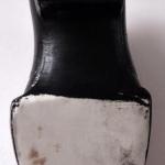 Black bisque porcelain shoe Black bisque porcelain shoe
