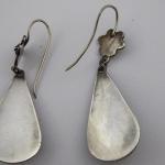 Silver earrings, drops, with granulation Silver earrings, drops, with granulation