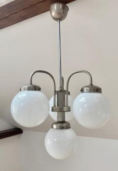 Chandelier - chrome, nickel - 1925 Chandelier - chrome, nickel - 1925