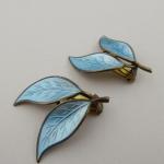 Silver Earrings - enamel, metal - Willy Winnaes pro firmu David Andersen - 1955 Silver Earrings - enamel, metal - Willy Winnaes pro firmu David Andersen - 1955