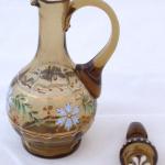 Carafe made of forest glass and coloured enamels Carafe made of forest glass and coloured enamels