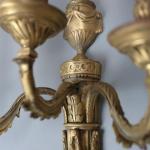 Three-Light Candelabra - bronze, gold - 1880 Three-Light Candelabra - bronze, gold - 1880