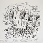 Olga Cechova - Five ex libris (3 x 1976, 1 x 1973) Olga Cechova - Five ex libris (3 x 1976, 1 x 1973)