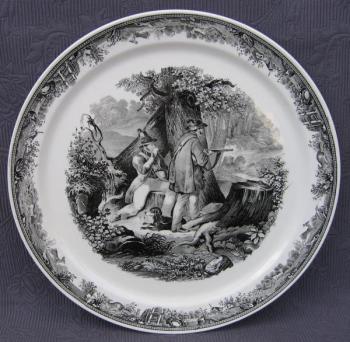 Porcelain Round Tray - glazed stoneware - Villeroy & Boch - 1970 Porcelain Round Tray - glazed stoneware - Villeroy & Boch - 1970