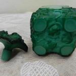 Flacon - Malachite - Ingrid, Curt Schlevogt, Bohemia - 1930 Flacon - Malachite - Ingrid, Curt Schlevogt, Bohemia - 1930