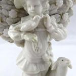 Shepherd with bird, sheep and flowering bush - Ern Shepherd with bird, sheep and flowering bush - Ern