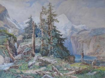 Aquarelle - Gustav Richard Steinbrecher (1828-1887) - 1870 Aquarelle - Gustav Richard Steinbrecher (1828-1887) - 1870