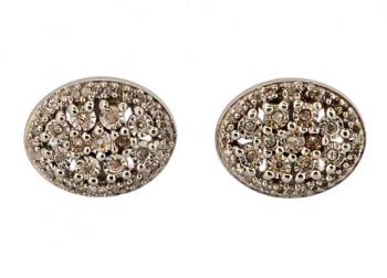 Silver Earrings - silver, diamond - 1970 Silver Earrings - silver, diamond - 1970