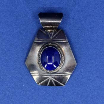 Silver pendant with lapis lazuli Silver pendant with lapis lazuli