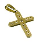 Cross Pendant - gold, brilliant cut diamond - 1980 Cross Pendant - gold, brilliant cut diamond - 1980