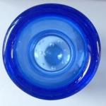 Large crystal vase, blue glass, air bubbles-Vladim Large crystal vase, blue glass, air bubbles-Vladim