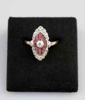 Ring - silver, gold - 1920 Ring - silver, gold - 1920