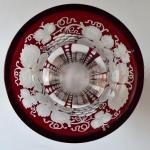 Vase with vine leaves and grapes, with ruby  Vase with vine leaves and grapes, with ruby