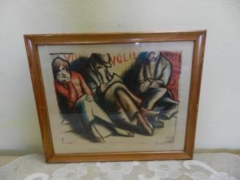 Painting - wood, glass - Jan Rambousek - 1923 Painting - wood, glass - Jan Rambousek - 1923