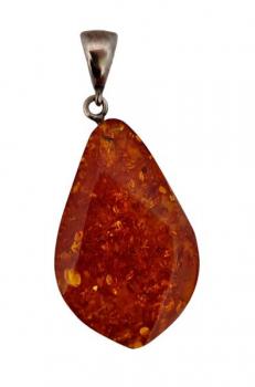 Pendant - silver, amber - 1980 Pendant - silver, amber - 1980