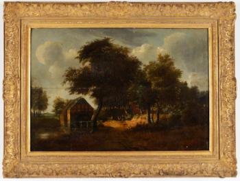 Painting - Meindert Hobbema  - 1680 Painting - Meindert Hobbema  - 1680