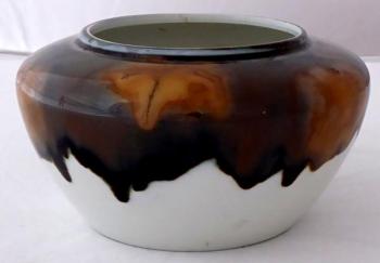 Porcelain white bowl with Art Nouveau ornament  Porcelain white bowl with Art Nouveau ornament