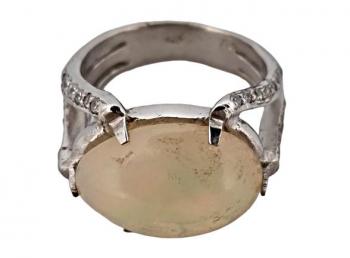 Silver Ring - silver, opal - 1980 Silver Ring - silver, opal - 1980