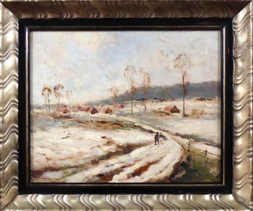 Vladimir Kliment - A snowy road to the village Vladimir Kliment - A snowy road to the village