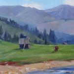 Milena Simkova Elgrova - Mountain landscape with a Milena Simkova Elgrova - Mountain landscape with a