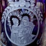 Classical blue tankard with medallion Classical blue tankard with medallion