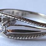 Ring made of white gold with brilliant Ring made of white gold with brilliant