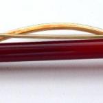 Gold brooch with carnelian and diamonds Gold brooch with carnelian and diamonds