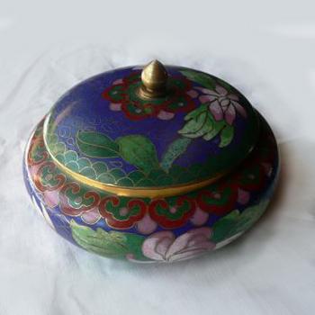 Jar - metal, enamel - 1930 Jar - metal, enamel - 1930