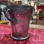 Ice bucket - nádoba na led na šampaňské značeno Edelzinn E. Hueck, kolem roku 1900, s krásnou, věku přiměřenou - 1900 Ice bucket - nádoba na led na šampaňské značeno Edelzinn E. Hueck, kolem roku 1900, s krásnou, věku přiměřenou - 1900