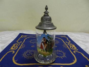 Glass Tankard - metal, glass - 1930 Glass Tankard - metal, glass - 1930