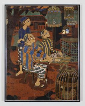 Painting - silk - 1955 Painting - silk - 1955