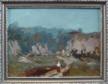 Alois Hejl - Landscape with figure Alois Hejl - Landscape with figure