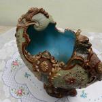 Pedestal Dish - ceramics, majolica - 1900 Pedestal Dish - ceramics, majolica - 1900