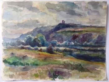 Jaroslav Riegel - Landscape with ruins on a hill Jaroslav Riegel - Landscape with ruins on a hill