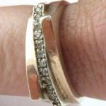 Ring with zircons Ring with zircons