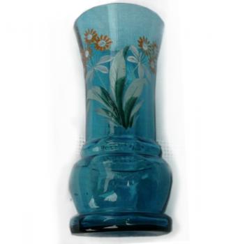 Glass Vase - blue glass - 1900 Glass Vase - blue glass - 1900