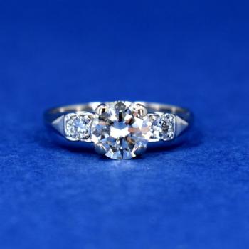 Platinum ring with diamond 1.10 ct Platinum ring with diamond 1.10 ct