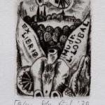 Olga Cechova - Four ex libris, Fisherman  Olga Cechova - Four ex libris, Fisherman