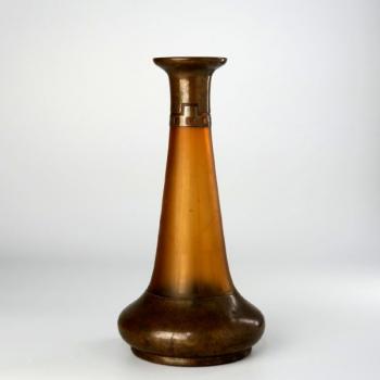 Vase - copper, orange glass - 1900 Vase - copper, orange glass - 1900
