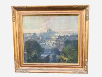 View of City - canvas - 1920 View of City - canvas - 1920