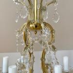 Twelve Light Chandelier - crystal, brass - 1890 Twelve Light Chandelier - crystal, brass - 1890