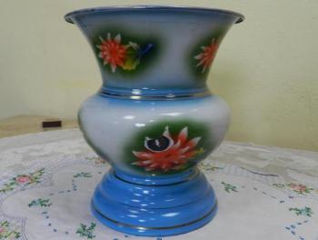 Vase - metal, enamel - 1800 Vase - metal, enamel - 1800