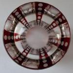 Vase with vine leaves and grapes, with ruby  Vase with vine leaves and grapes, with ruby