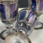 Set of stemmed glasses – 6 pcs / Nový Bor, 1960 Set of stemmed glasses – 6 pcs / Nový Bor, 1960