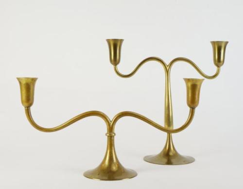 Pair of Candelabra - brass - Karl Hagenauer - 1935 Pair of Candelabra - brass - Karl Hagenauer - 1935