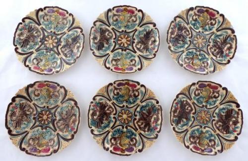 Six plates with dragons and helmets - Ditmar, Znai Six plates with dragons and helmets - Ditmar, Znai